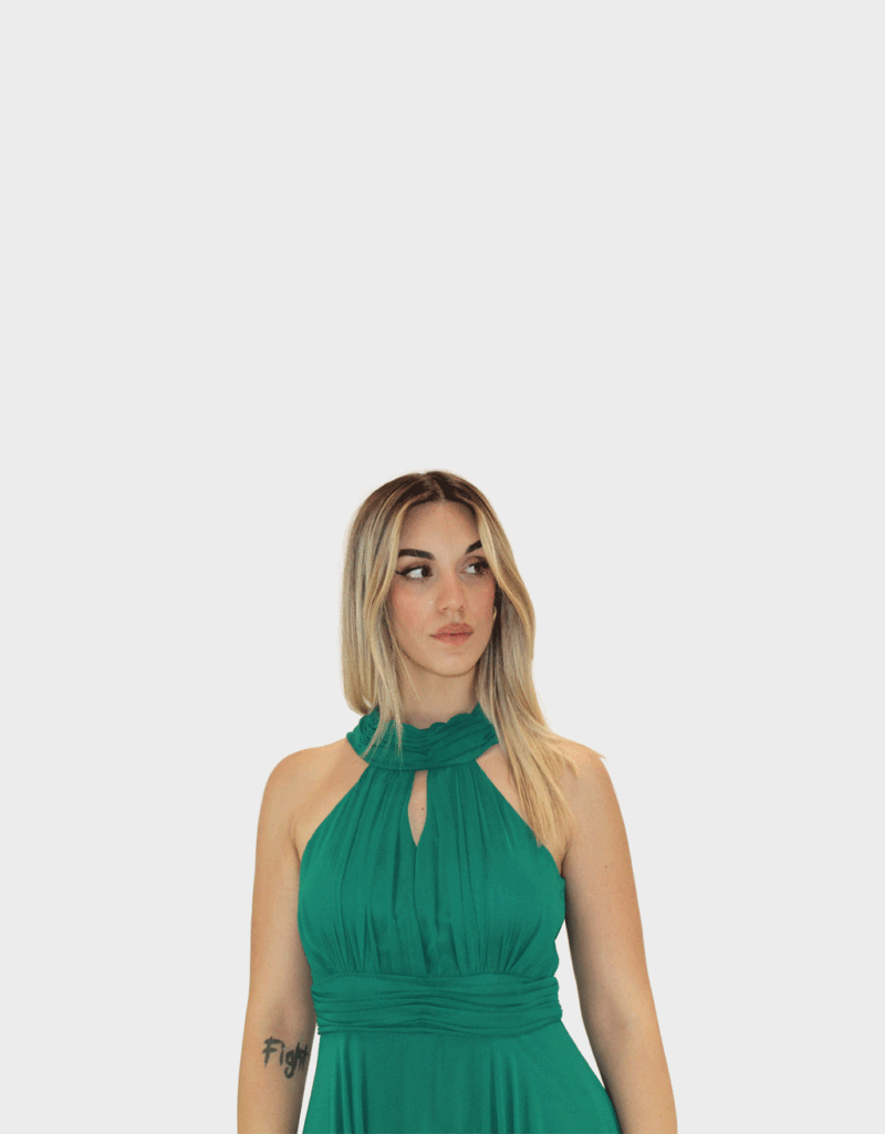 Abito lungo verde - Elizabeth Moda - immagine 3