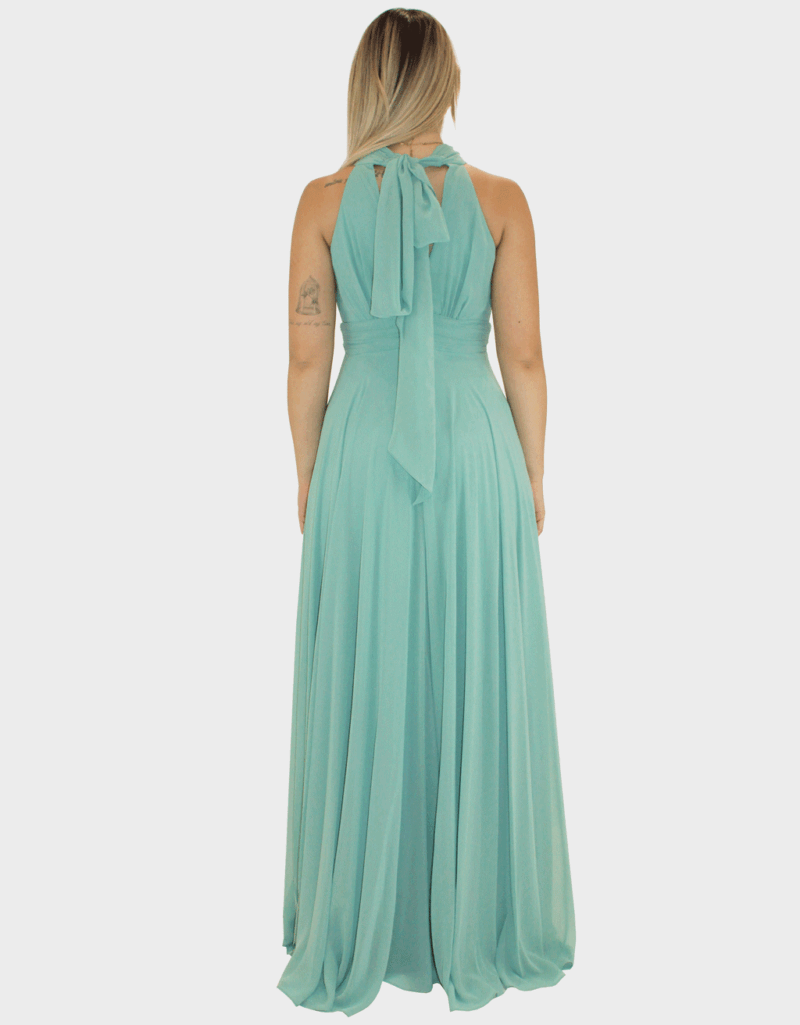 Abito lungo verde salvia - Elizabeth Moda - immagine 4
