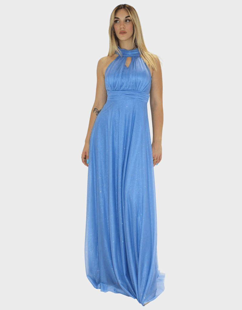 Abito lungo polvere glitter - Elizabeth Moda