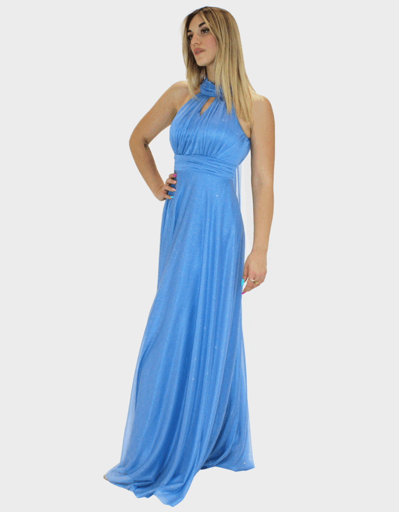 Abito lungo polvere glitter - Elizabeth Moda - immagine 2