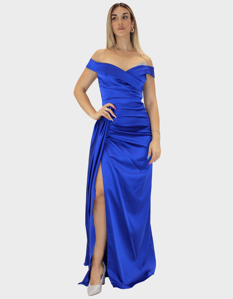Abito lungo blu - Elizabeth Moda
