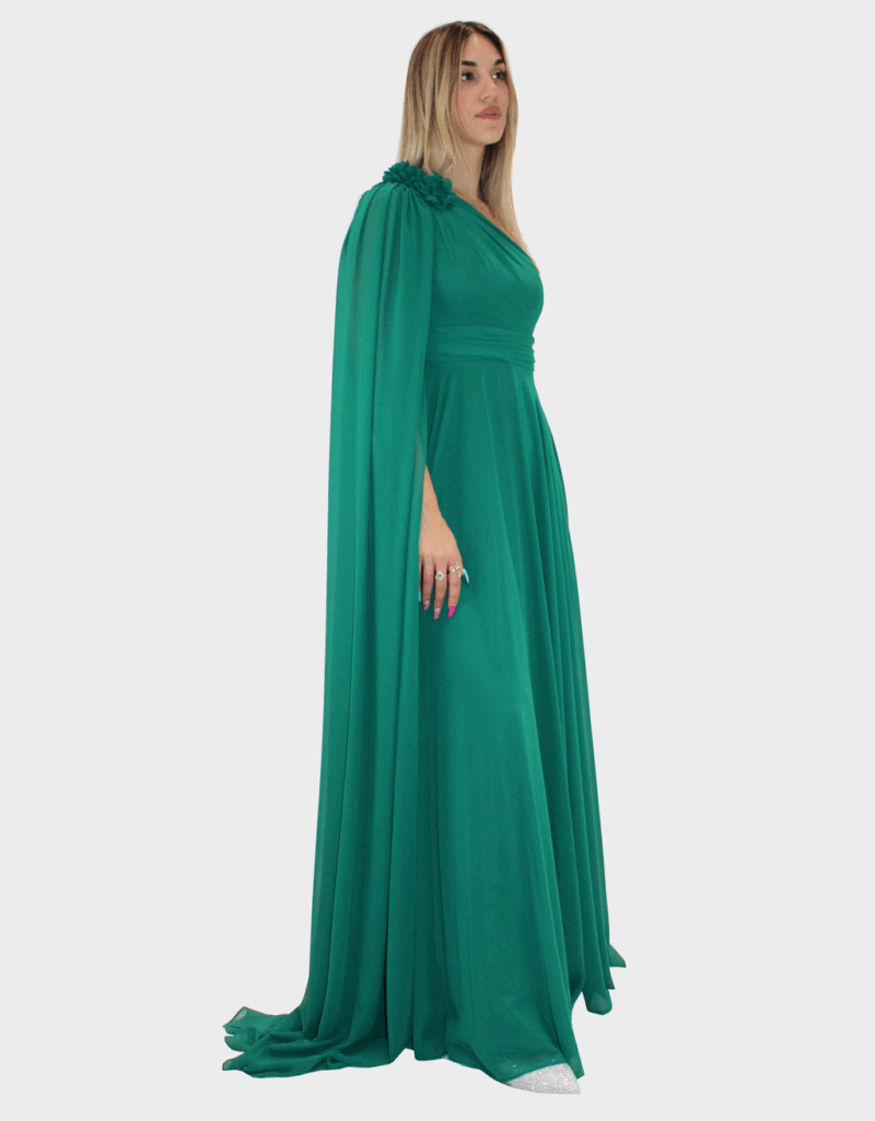 Abito lungo verde- Elizabeth Moda - immagine 2