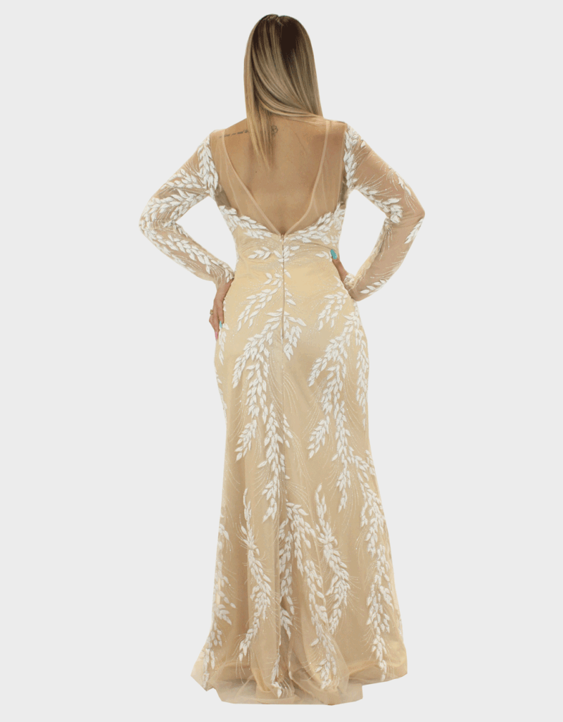 Abito lungo nude - Elizabeth Moda - immagine 4