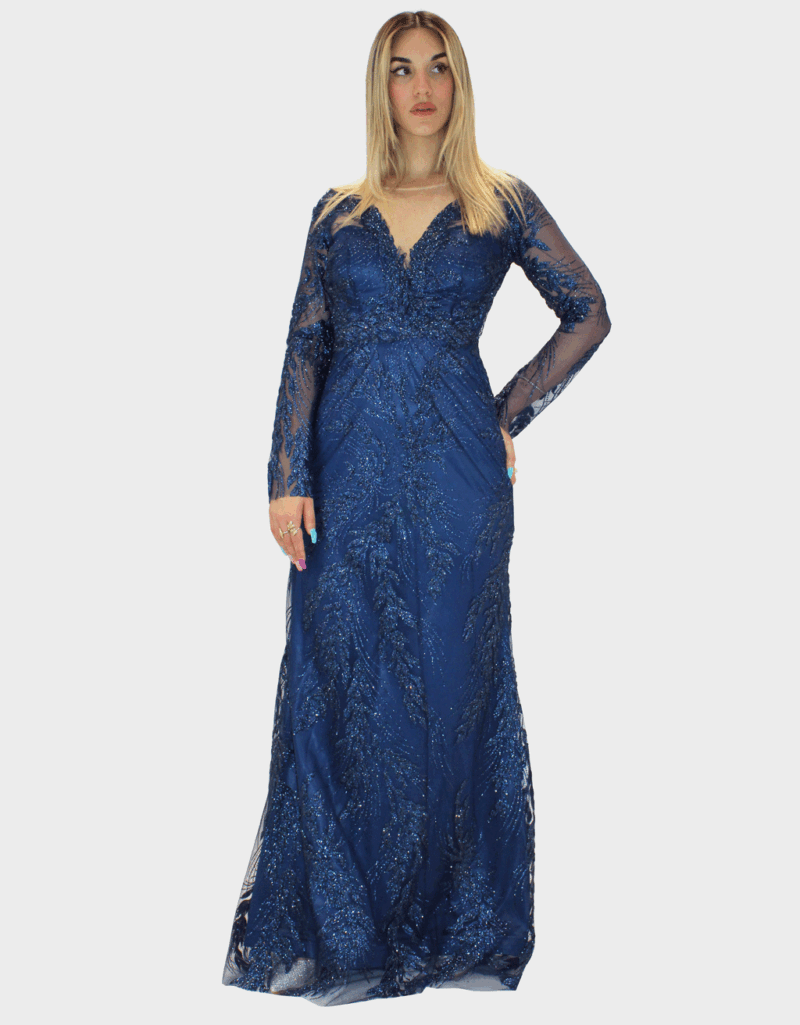 Abito lungo blu - Elizabeth Moda