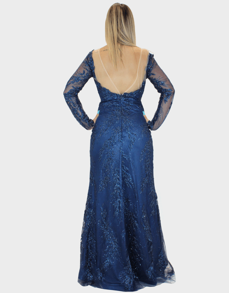Abito lungo blu - Elizabeth Moda - immagine 4