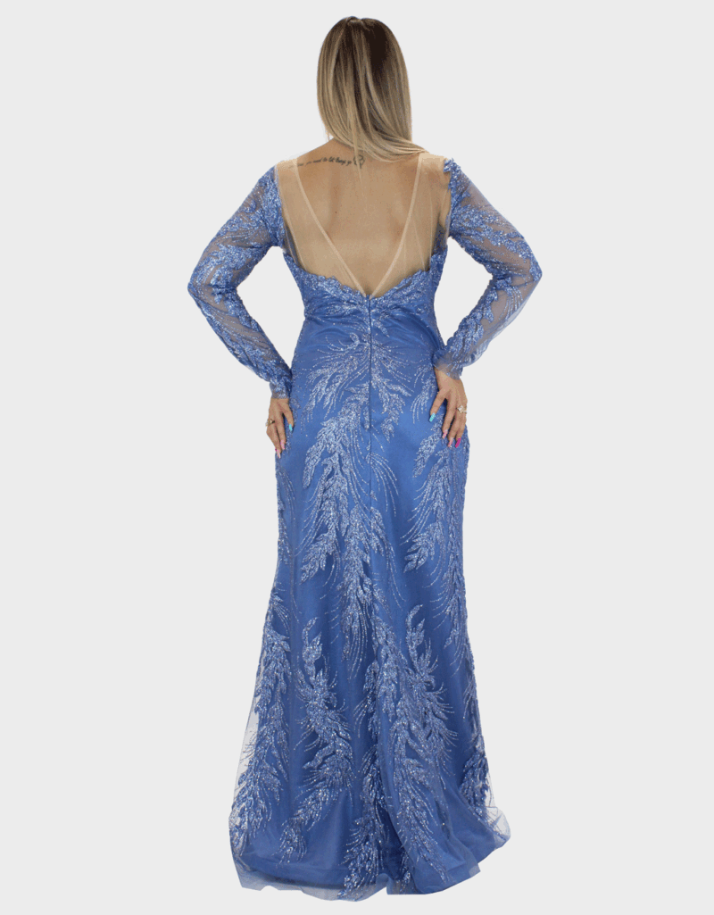 Abito lungo indaco - Elizabeth Moda - immagine 4