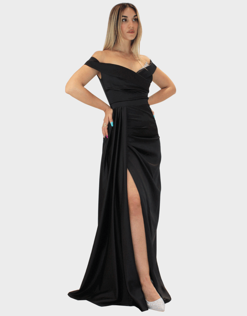 Abito lungo nero - Elizabeth Moda - immagine 2