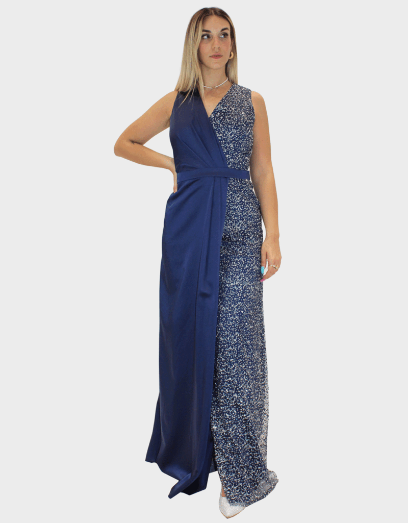 Abito lungo blu - Elizabeth Moda