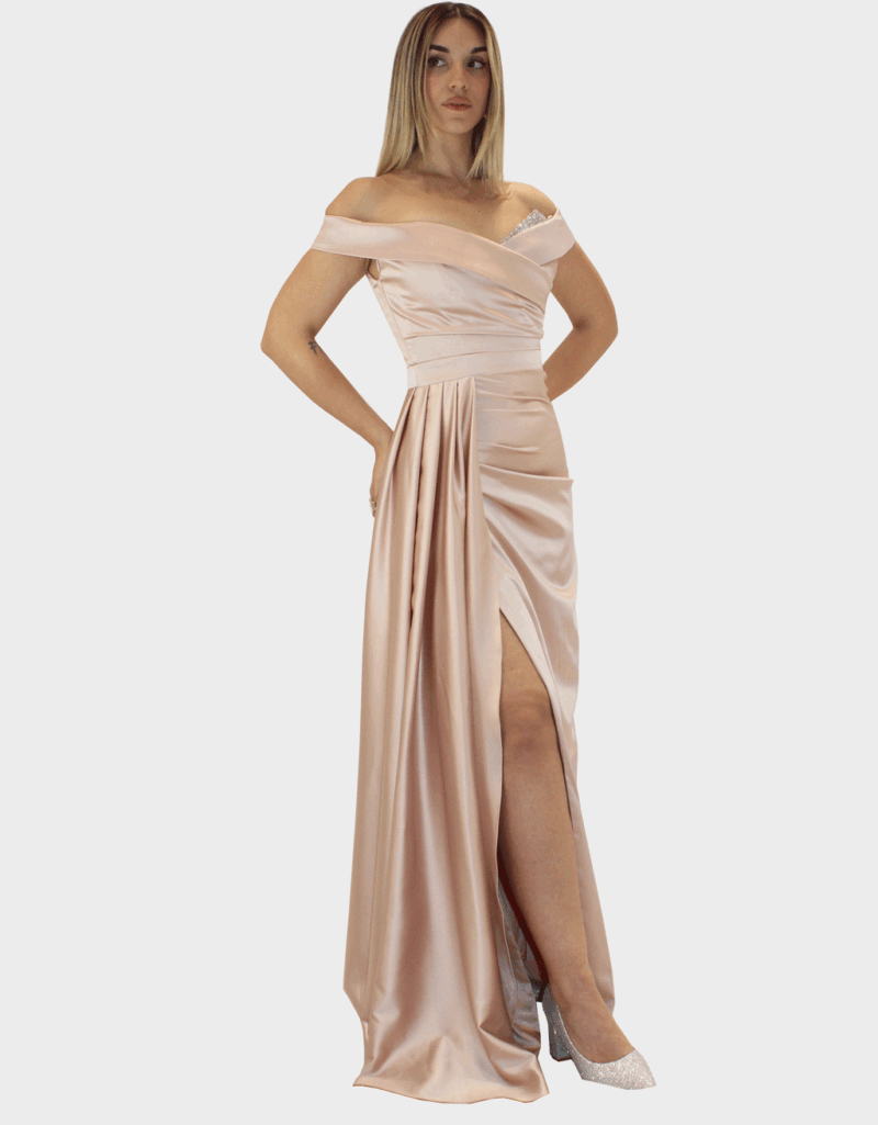 Abito lungo rosa - Elizabeth Moda - immagine 2