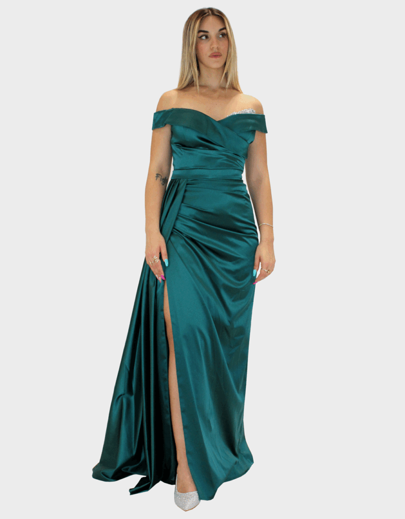 Abito lungo verde - Elizabeth Moda