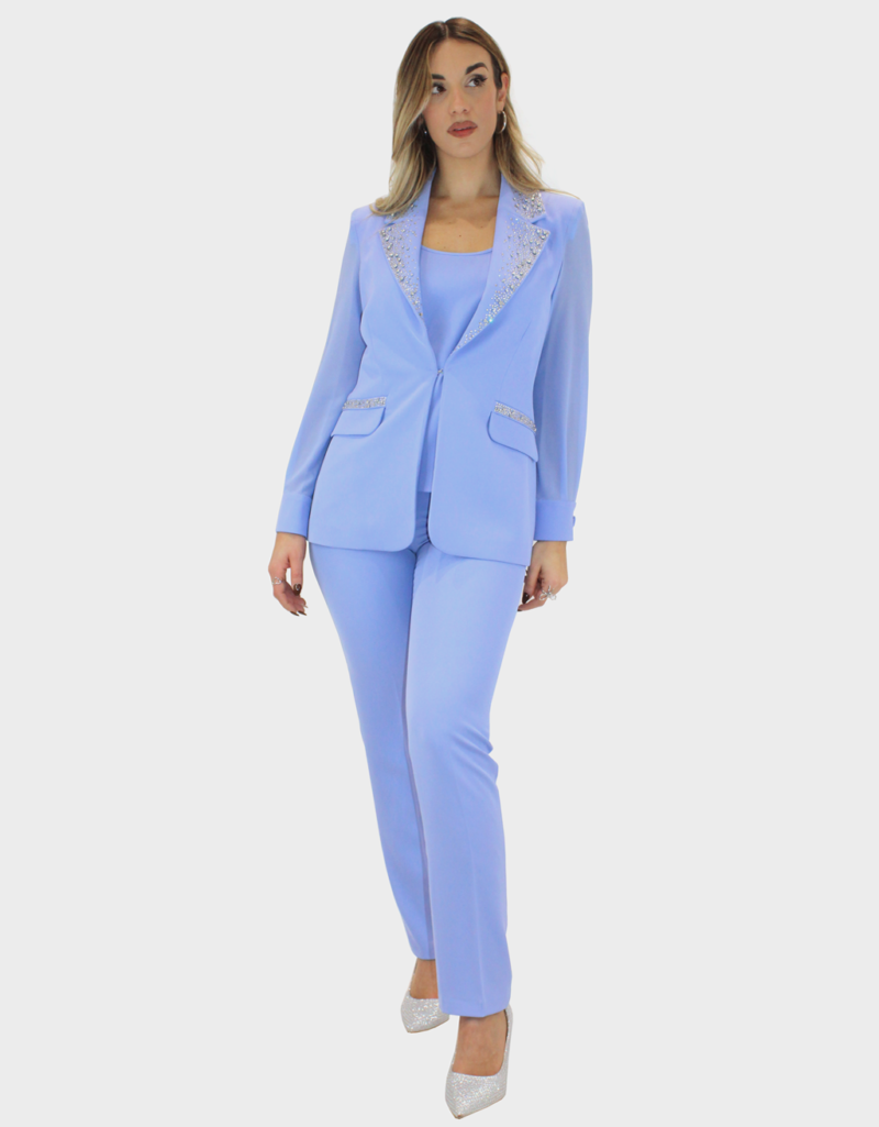 Completo tre pezzi glicine - Paola Forti