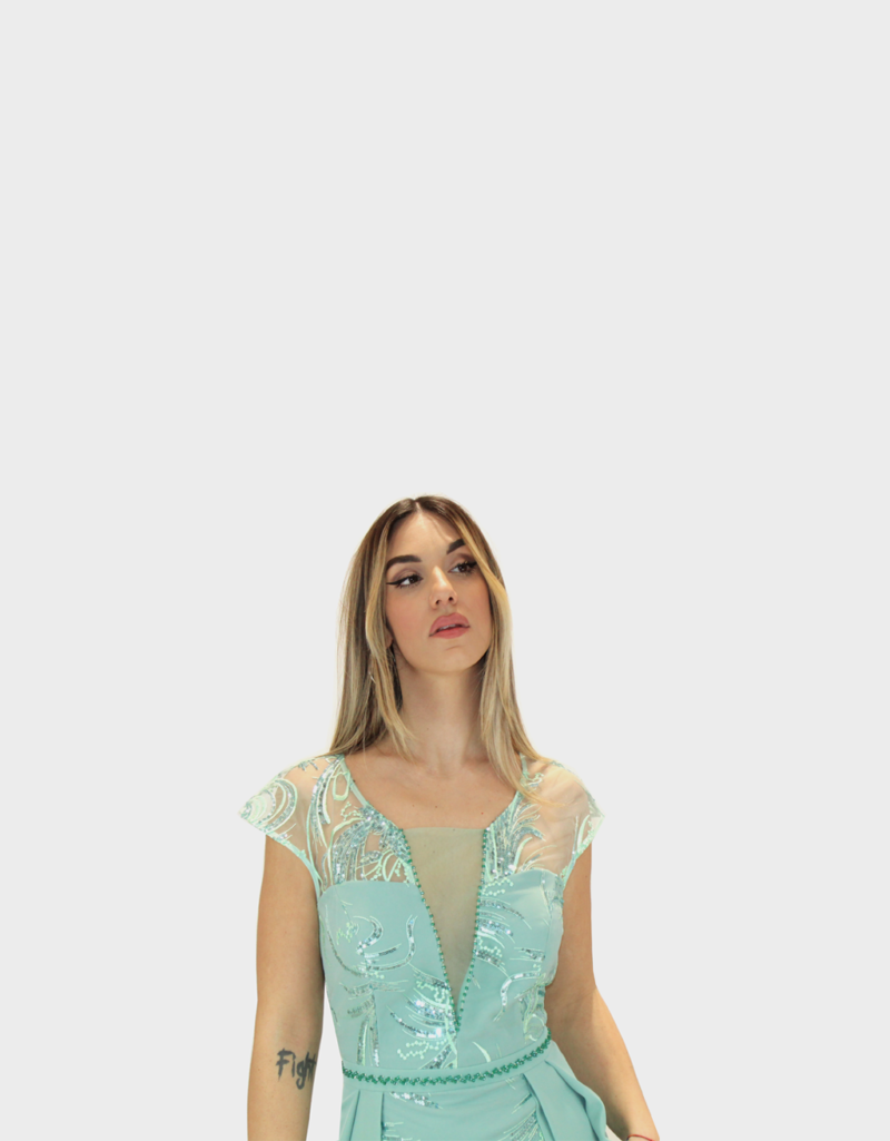 Abito verde - Sharon - immagine 3