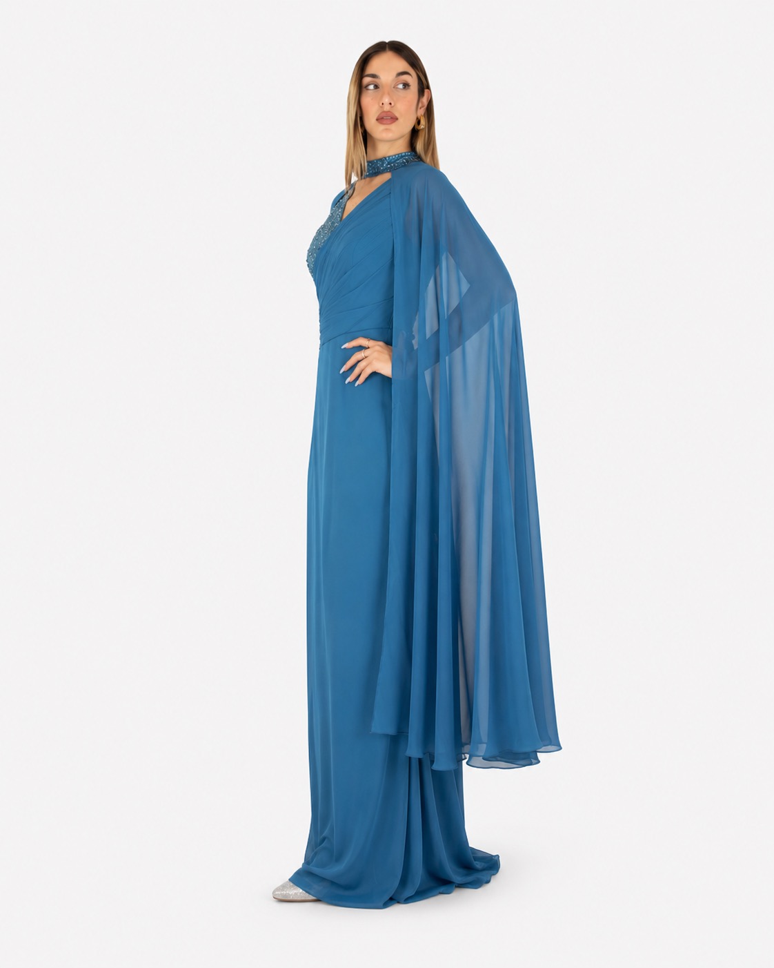 Abito verde petrolio - Elizabeth Moda - immagine 2