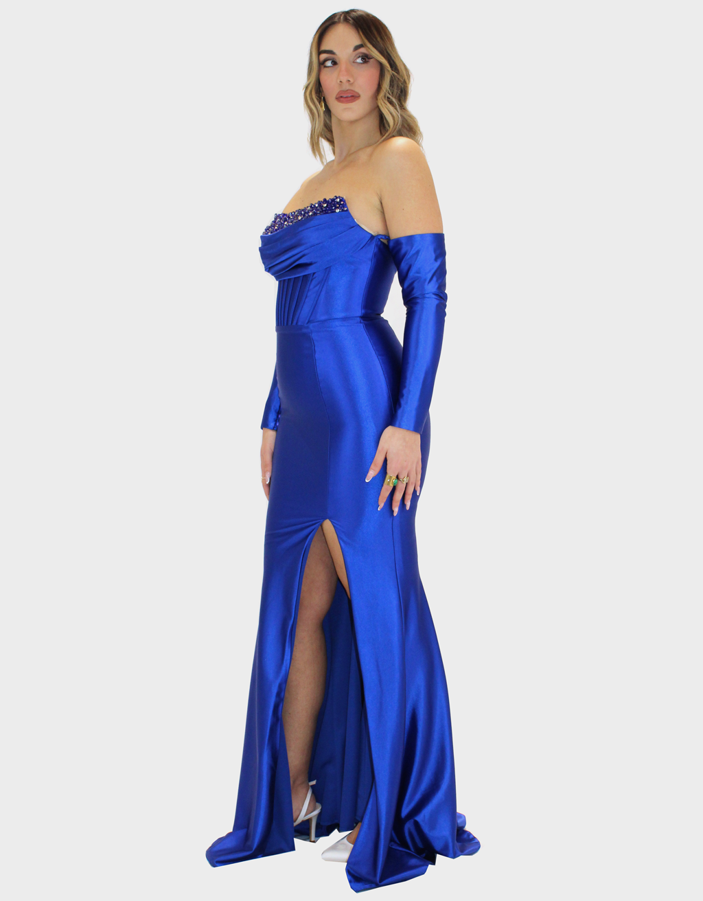 Abito blu cobalto - Elizabeth Moda - immagine 2