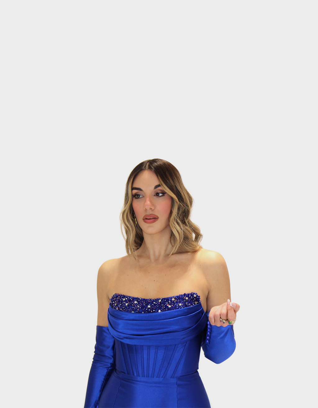 Abito blu cobalto - Elizabeth Moda - immagine 3