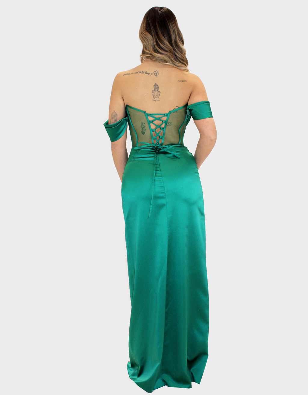 Abito verde bottiglia - Elizabeth Moda - immagine 4