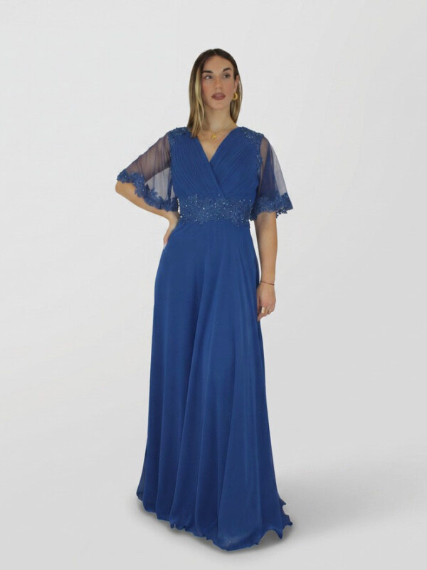 Abito blu cobalto - Elizabeth Moda