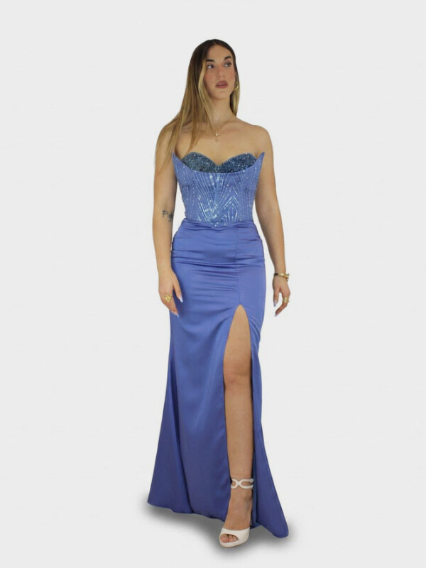 Abito indaco  - Elizabeth Moda