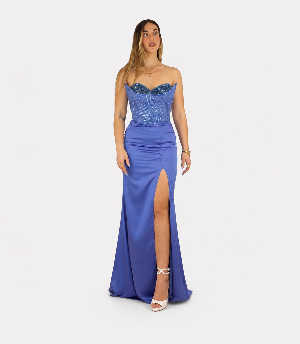Abito indaco - Elizabeth Moda