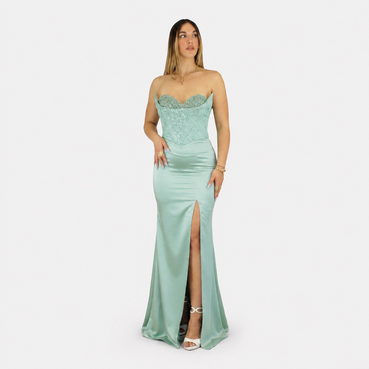 Abito verde - Elizabeth Moda