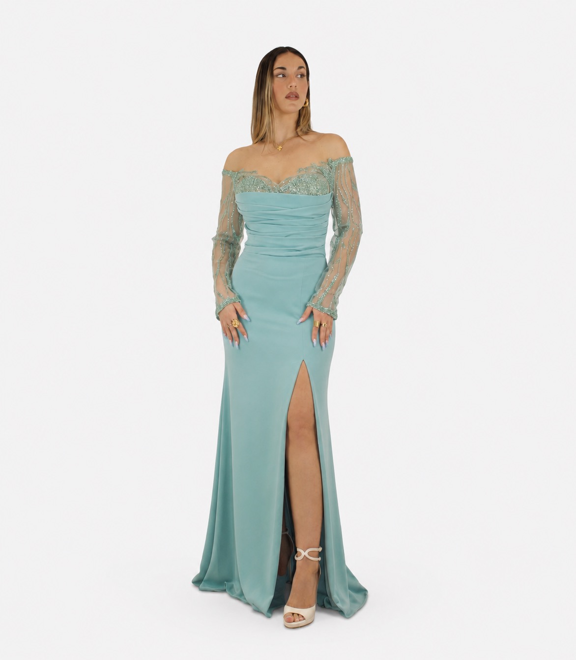 Abito verde - Elizabeth Moda