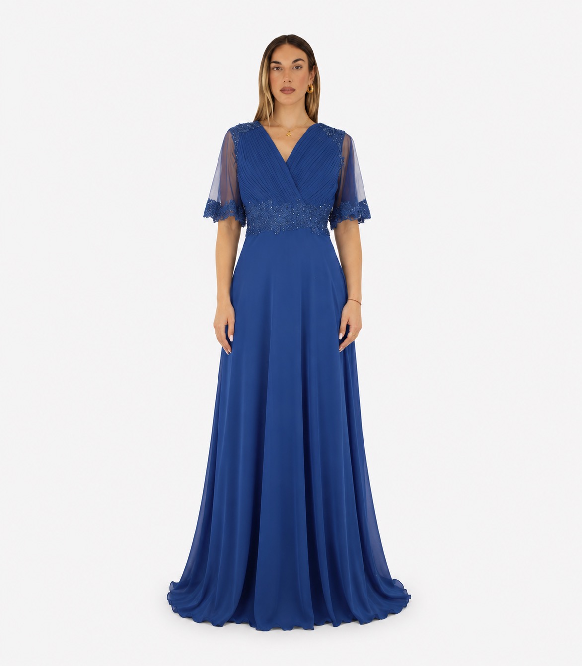 Abito blu cobalto - Elizabeth Moda
