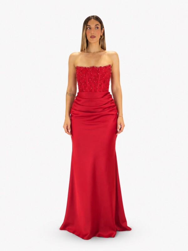 Abito bordeaux - Elizabeth Moda