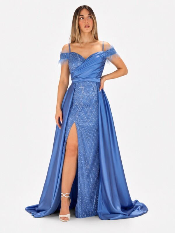 Abito indaco  - Elizabeth Moda