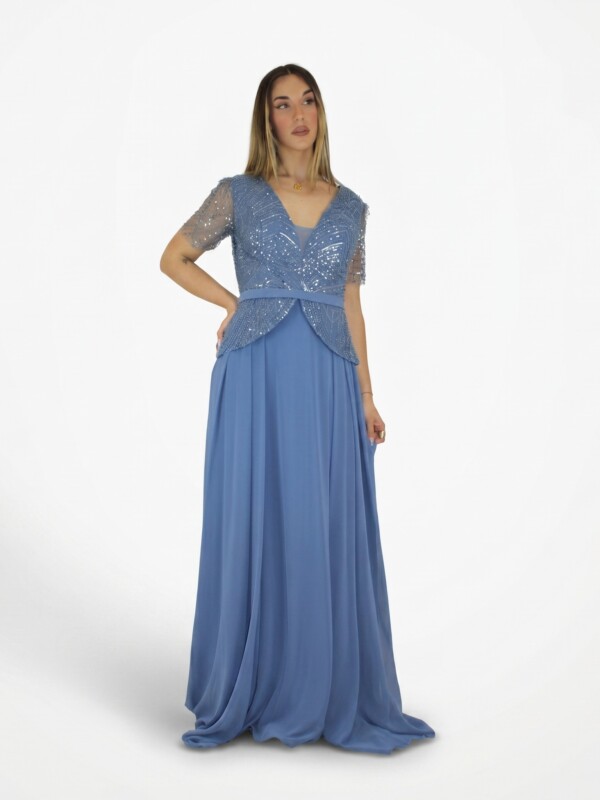 Abito indaco  - Elizabeth Moda