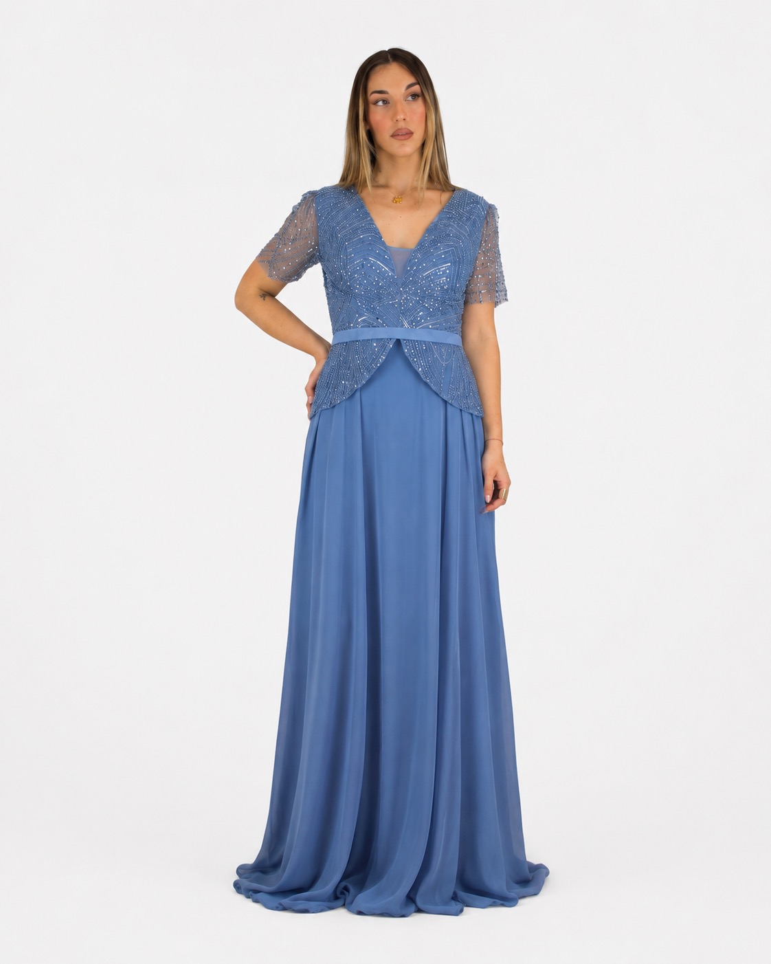 Abito indaco - Elizabeth Moda