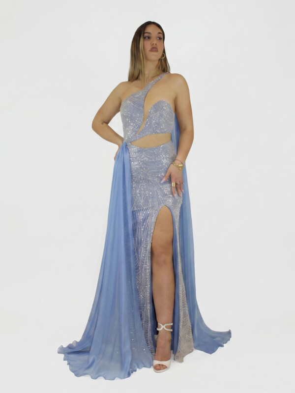 Abito indaco - Elizabeth Moda