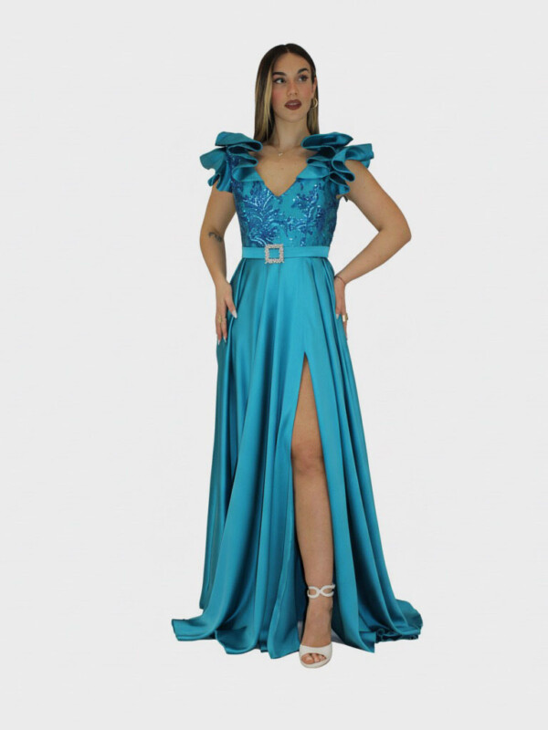 Abito verde petrolio - Ludovica Hassler