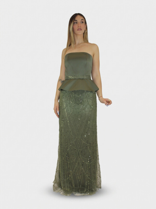 Abito verde oliva  - Elizabeth Moda