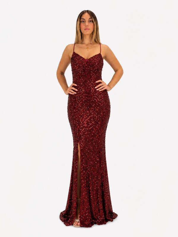 Abito bordeaux  - Elizabeth Moda