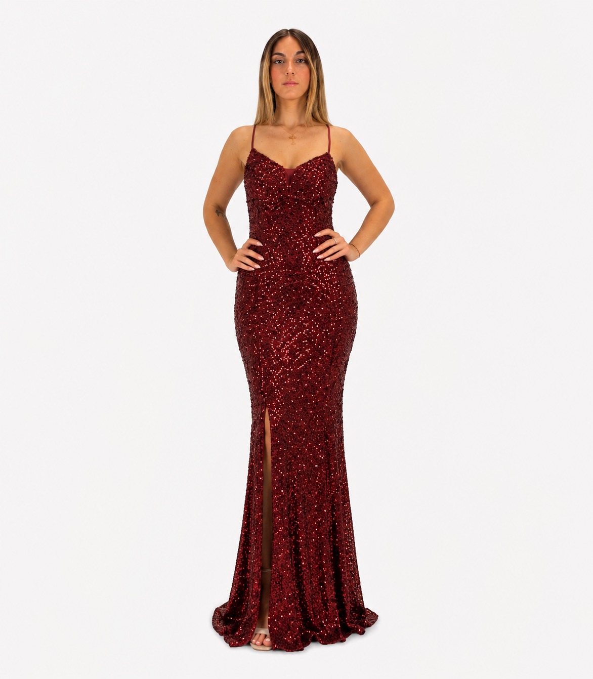 Abito bordeaux - Elizabeth Moda