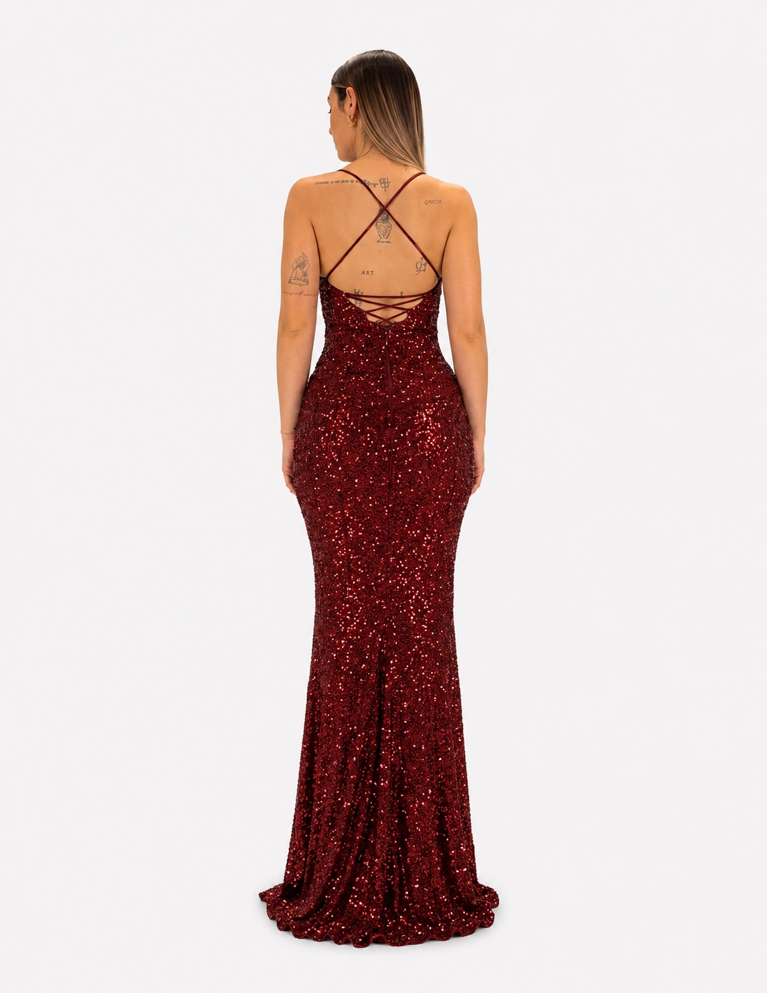 Abito bordeaux - Elizabeth Moda - immagine 3