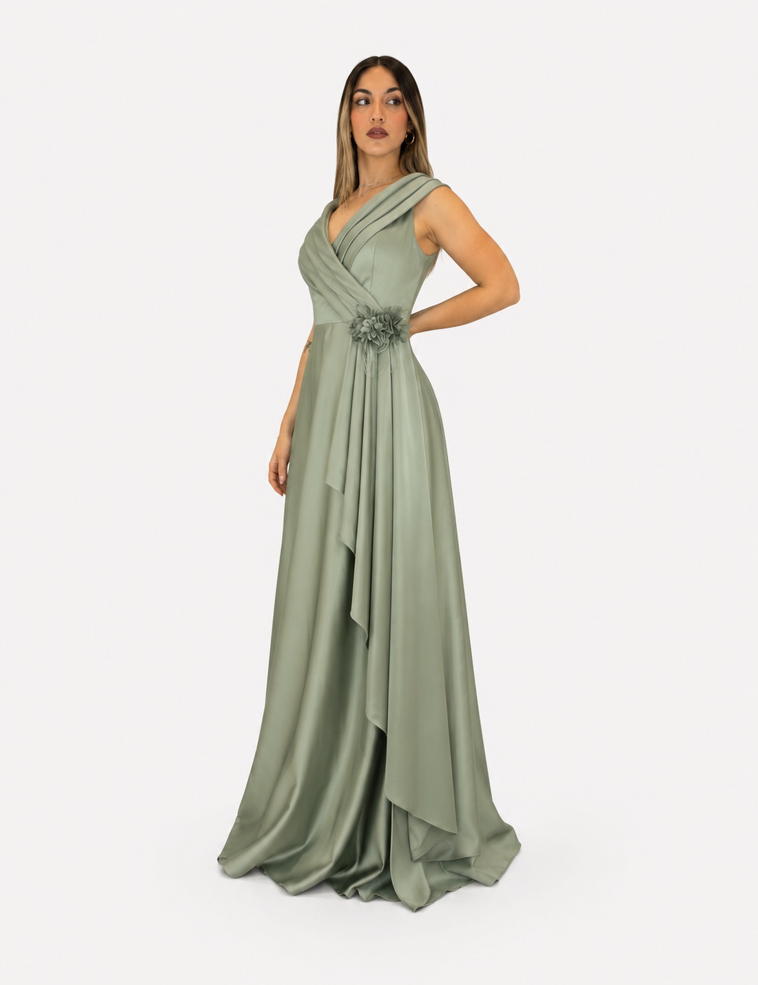 Abito verde salvia - Elizabeth Moda - immagine 2