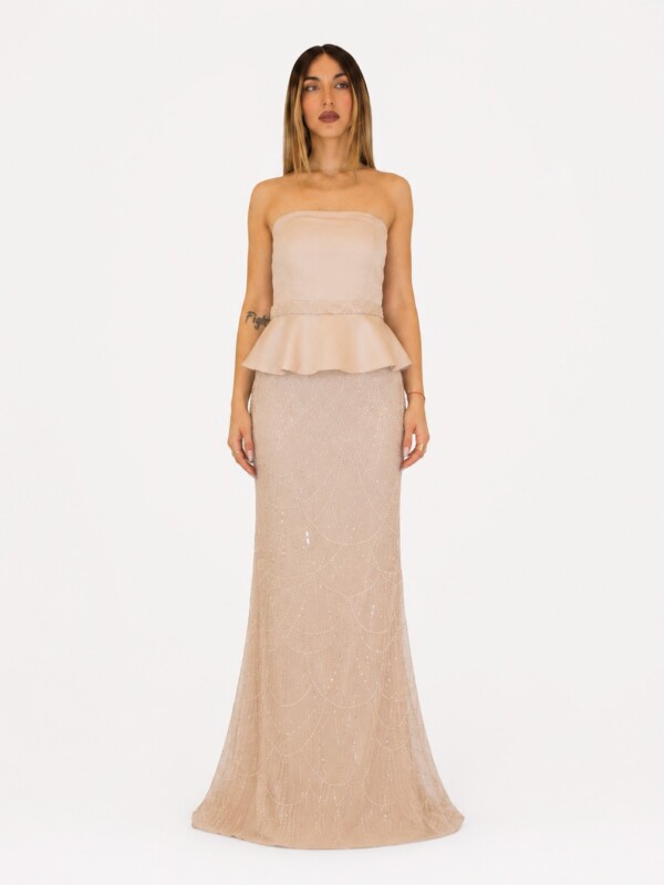Abito beige  - Elizabeth Moda
