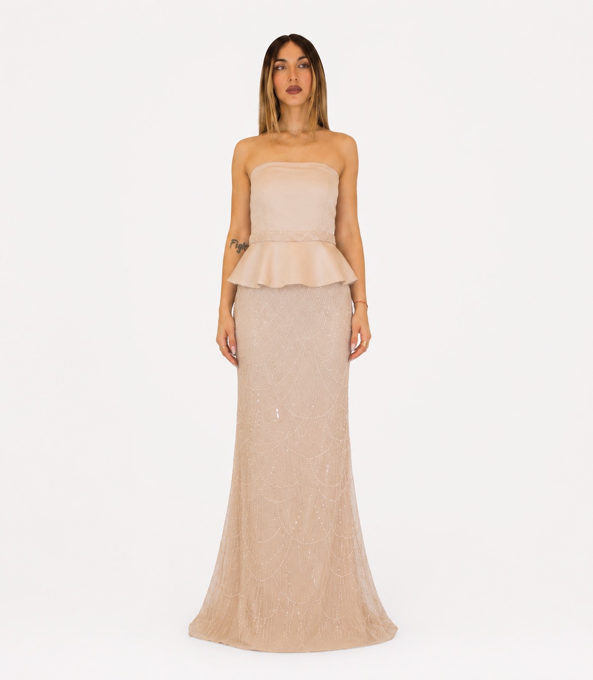 Abito beige - Elizabeth Moda