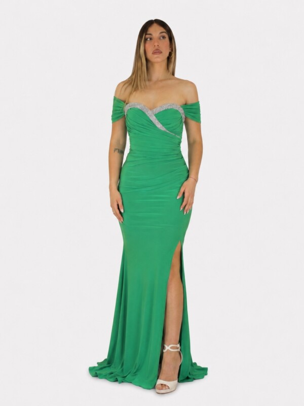 Abito verde mela  - Elizabeth Moda