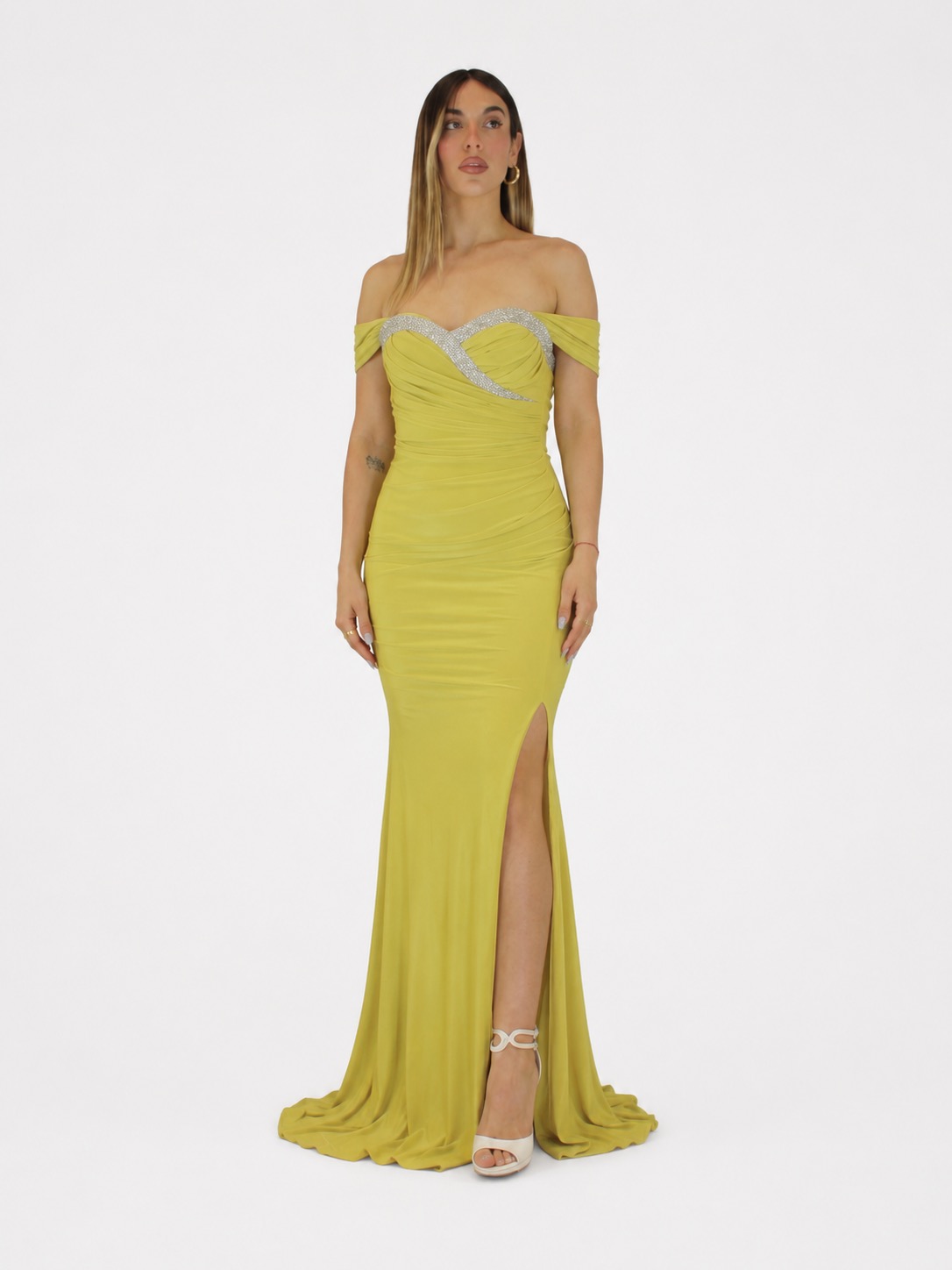 Abito verde lime - Elizabeth Moda
