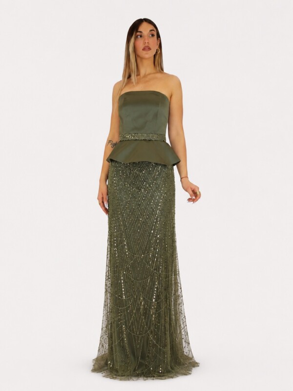 Abito verde oliva  - Elizabeth Moda