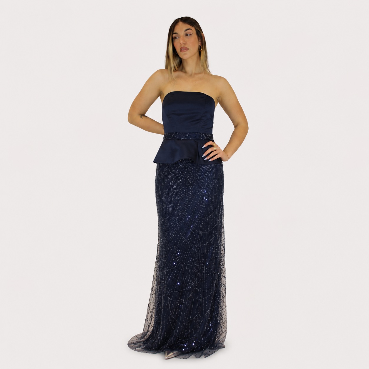 Abito blu notte - Elizabeth Moda - immagine 2