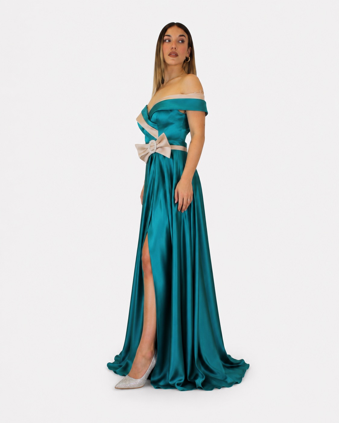 Abito verde petrolio - Elizabeth Moda - immagine 2