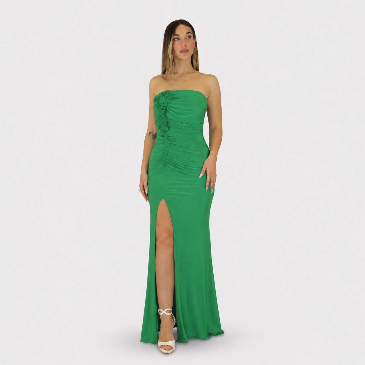 Abito verde mela - Elizabeth Moda