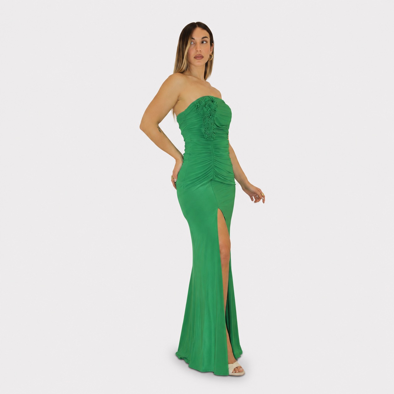 Abito verde mela - Elizabeth Moda - immagine 2