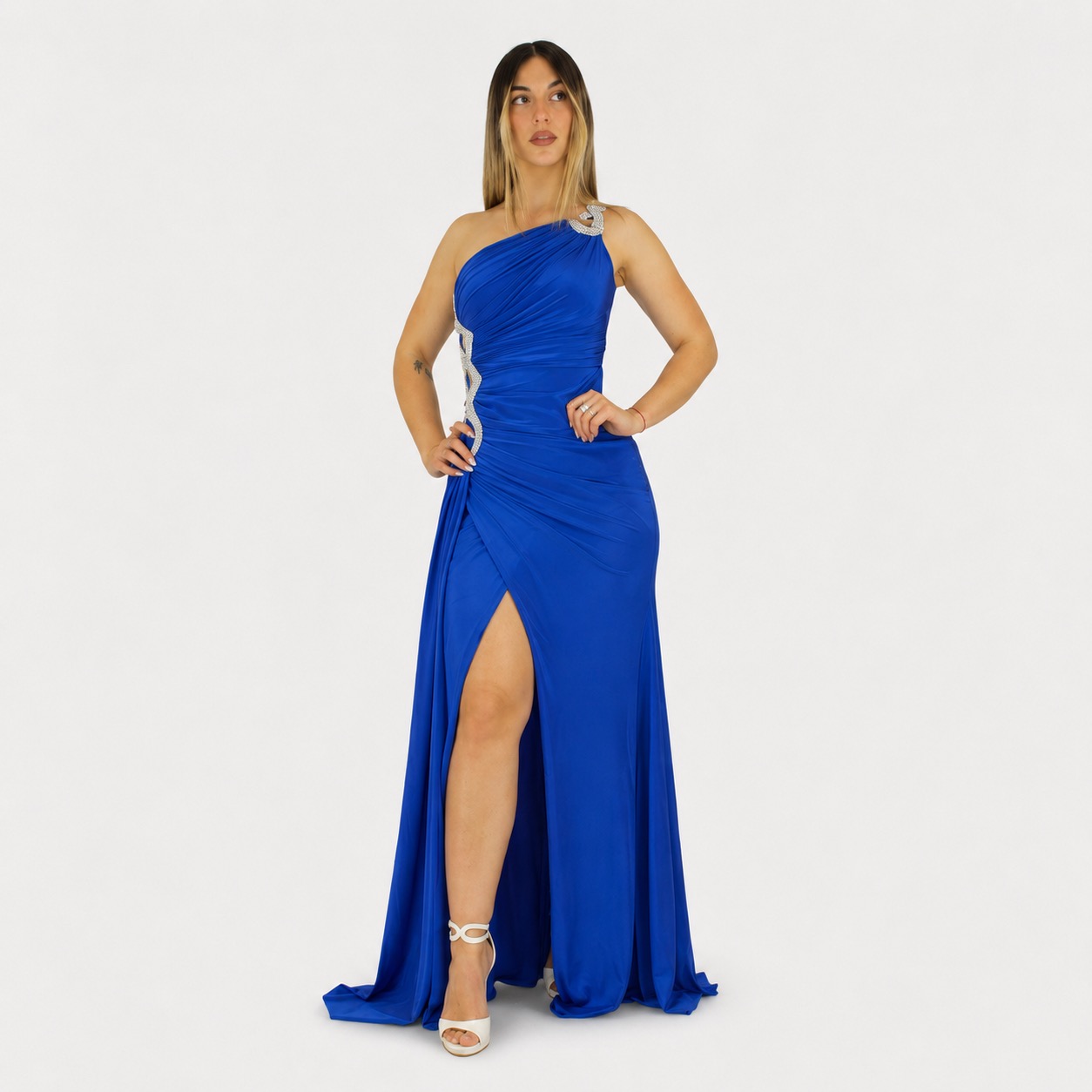 Abito blu cobalto - Elizabeth Moda
