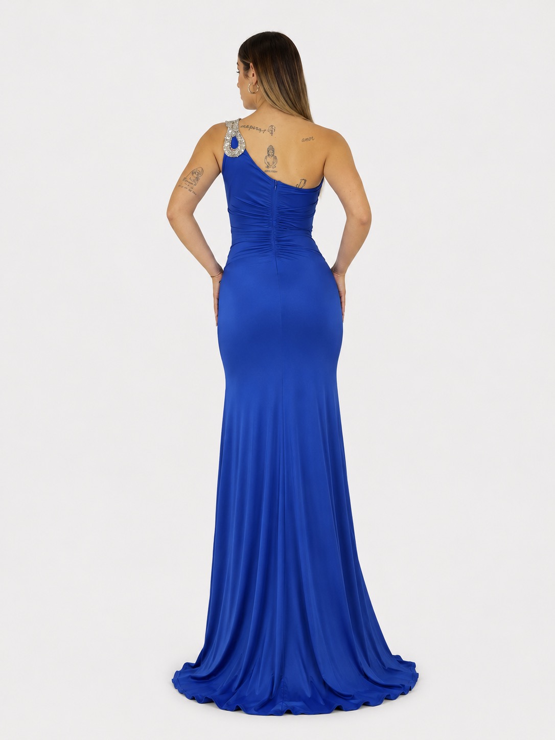 Abito blu cobalto - Elizabeth Moda - immagine 3