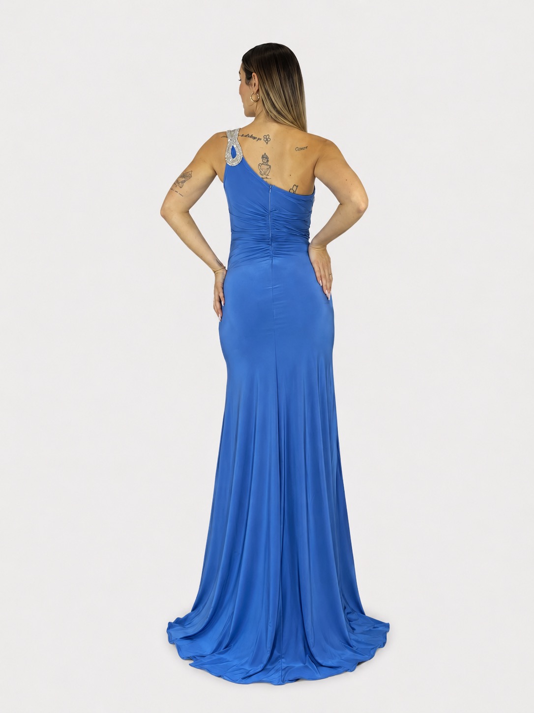 Abito azzurro - Elizabeth Moda - immagine 3