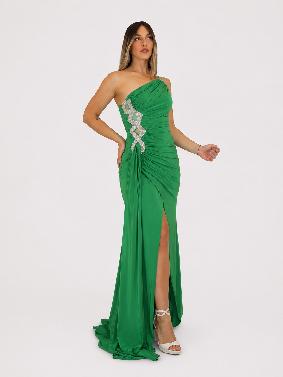 Abito verde mela - Elizabeth Moda - immagine 2
